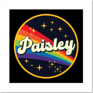 Paisley // Rainbow In Space Vintage Style Posters and Art